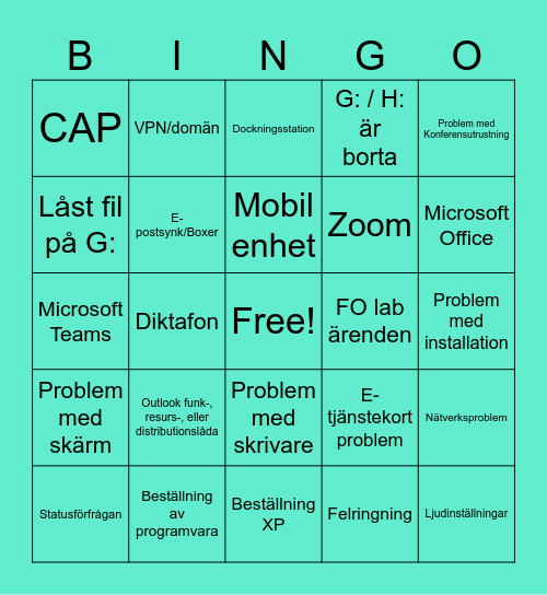 BINGOBANGOBONGOBOSHBOSHBOSH Bingo Card