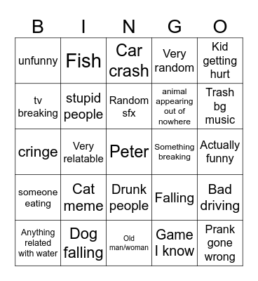 Unsusal meme bingo Card