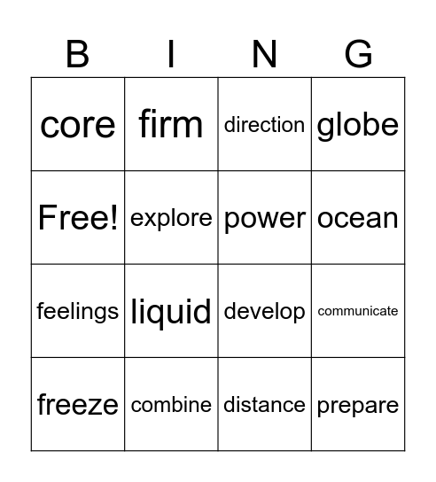 JAM Bingo Card