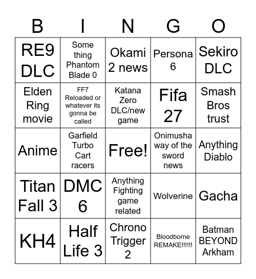 Summer games fest 2026 trust Bingo Card