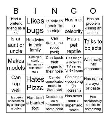 Celebrate Weirdness  Bingo Card