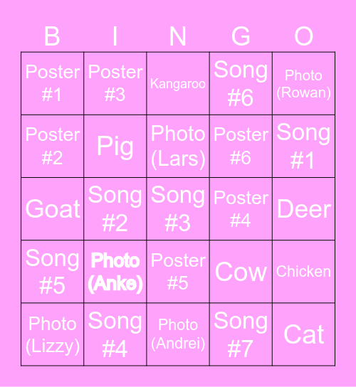 Big Baby Bonanza Bingo Card