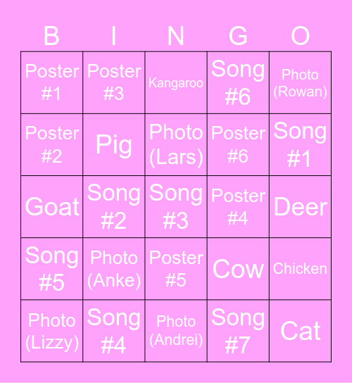 Big Baby Bonanza Bingo Card
