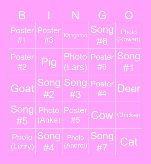 Big Baby Bonanza Bingo Card