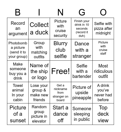 Cruisin’ into 2026 Bingo Card