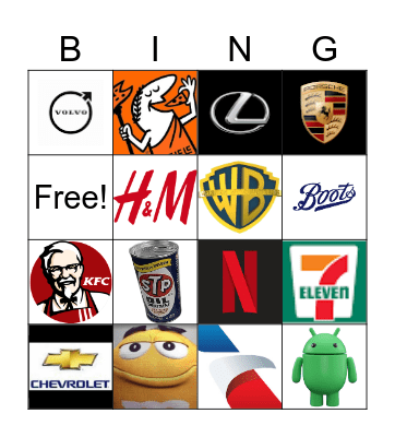 Logo quiz part 2 Bingo Card