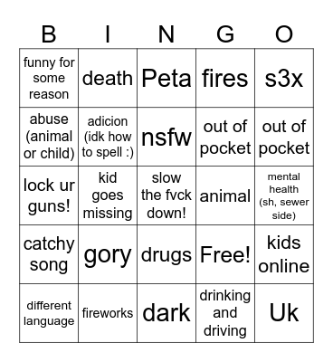 Psa Bingo Card