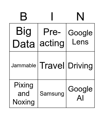AI Bingo Card