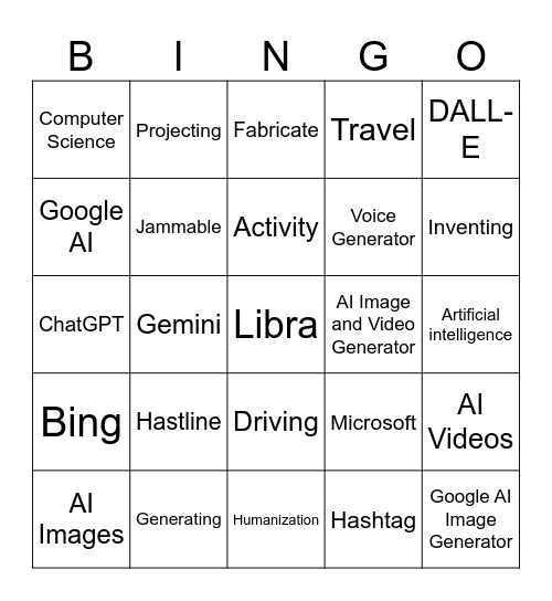 AI Bingo Card