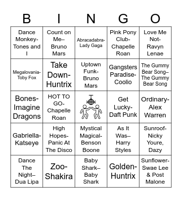 KID MIX (FULL) Bingo Card