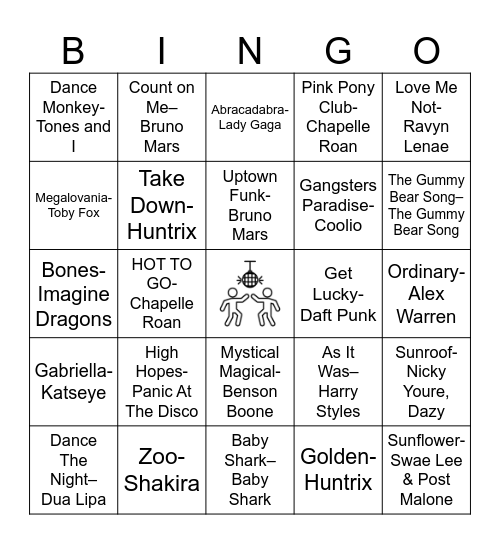 KID MIX (FULL) Bingo Card