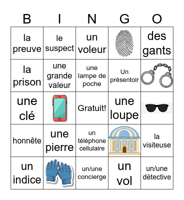 Le Mystère Bingo Card