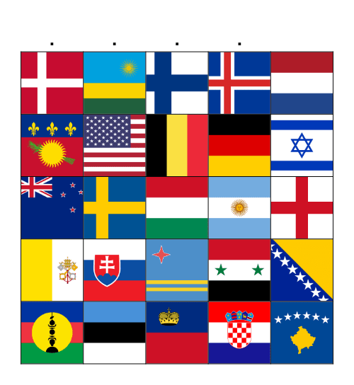 FLAGS Bingo Card