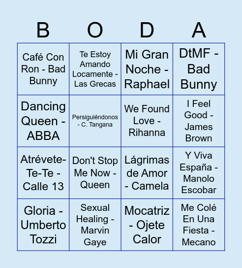 Bingo Musical! Bingo Card