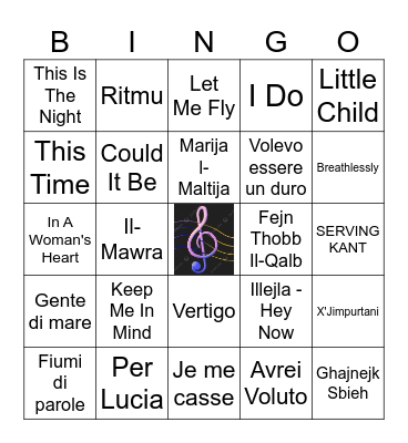 Maltese Euro V Lovers Bingo Card