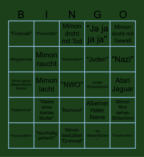 Mimon Barabingoka Bingo Card
