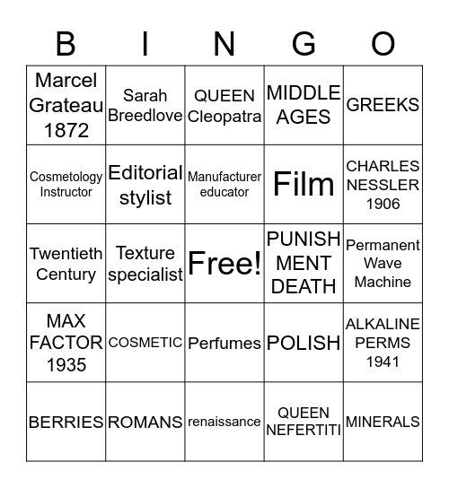 HISTORY AND CAREER OPPORTUNITIES Bingo Card