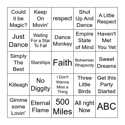 Game 3 Bingo Card