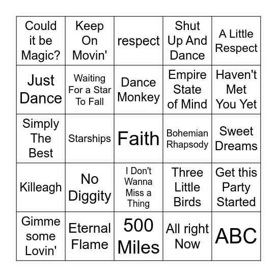 Game 3 Bingo Card