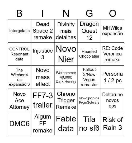 Hopium Bingo Card