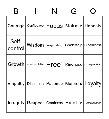 World Day of The Boy Child 2026 Bingo Card