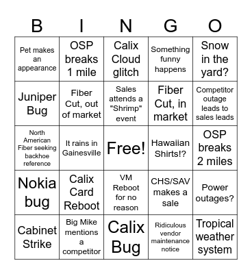 IQF Bingo Bingo Bongo Bingo Card