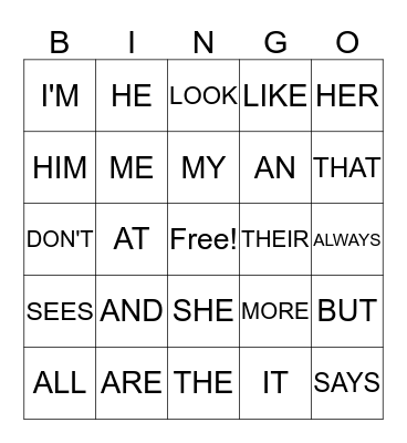 I Hate My Hair! Bingo Card