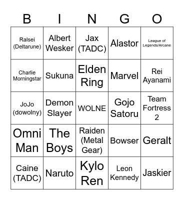 PYRKON 2026 COSPLAY Bingo Card