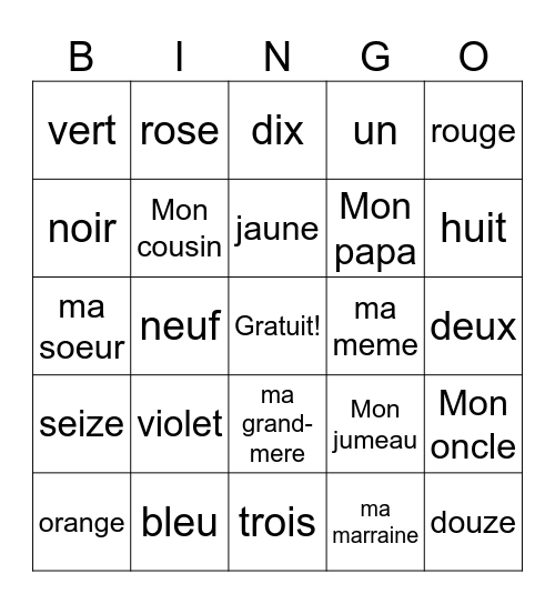 Elena Horne Bingo Card