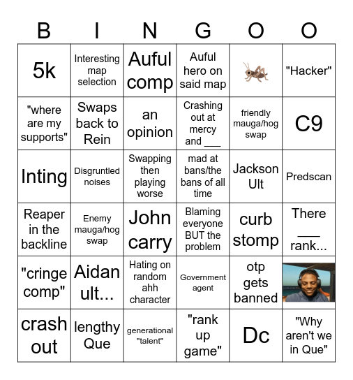 Overwatch bingo Bingo Card