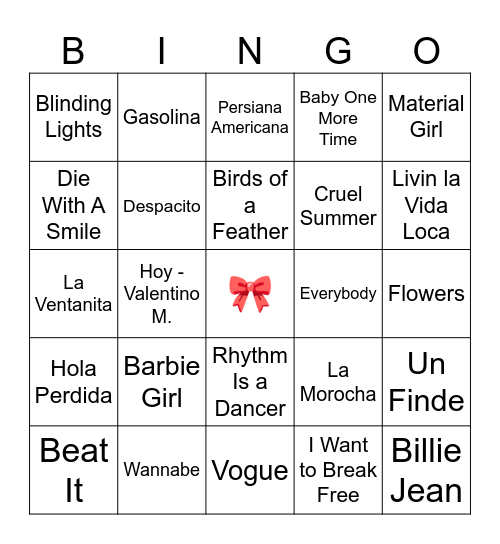 Baby Shower AITANA 🍼 Bingo Card