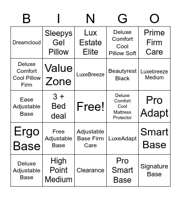 Sleep Expert Bingo Card
