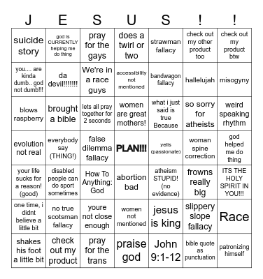 Inspiration bait Bingo Card