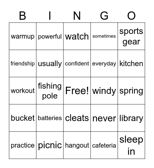 Bingo Card