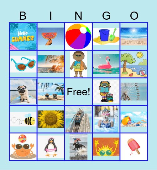American Summer Bingo Card