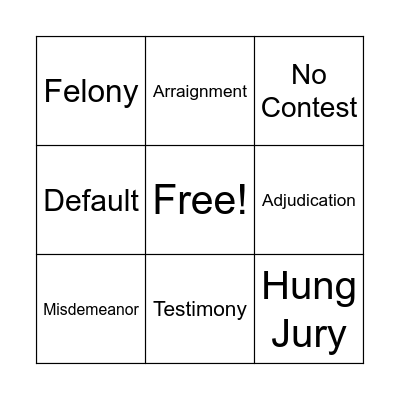 Bingo  #2 Bingo Card