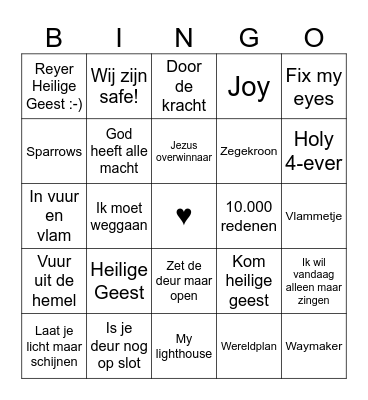 Pinksteren! Bingo Card