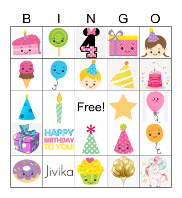 Birthday Bingo Card