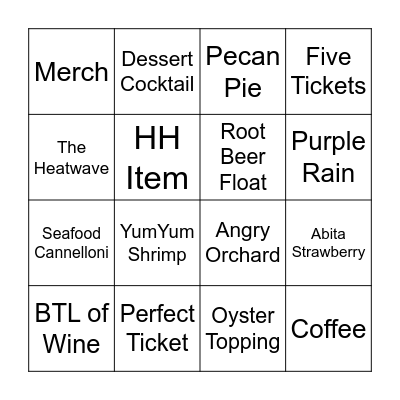 Bingo Card