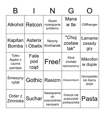 Brubel RPG 4.0 Bingo Card