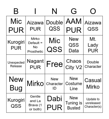 MHUR S17 Bingo Card
