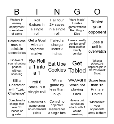 11th Hour GT BINGO! Bingo Card
