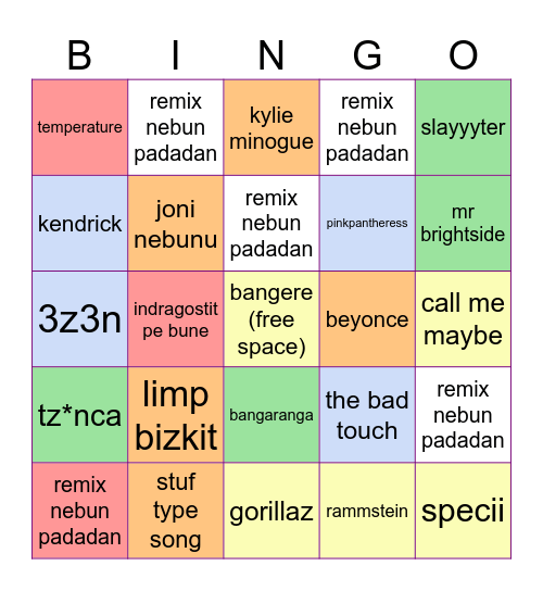 paranghelia primavera bingo Card