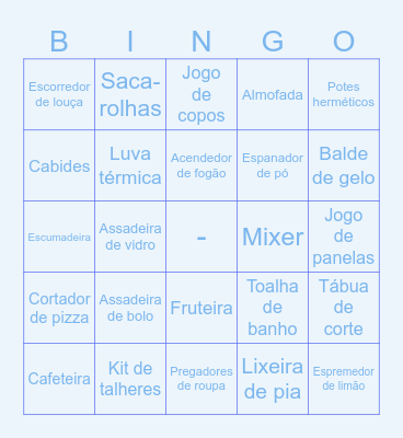 CHÁ DE CASA NOVA Bingo Card