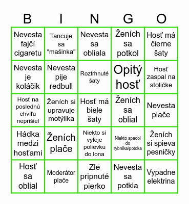 Monika & Peter Bingo Card