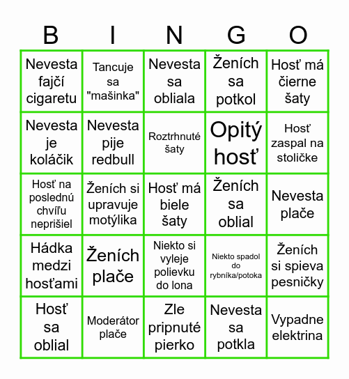 Monika & Peter Bingo Card