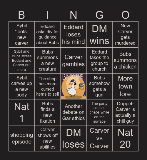 The Devil's Due S2 E11 | Fractal Pass Bingo Card