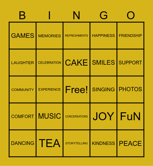 ROYAL DAY EXPERIENCE BINGO Card