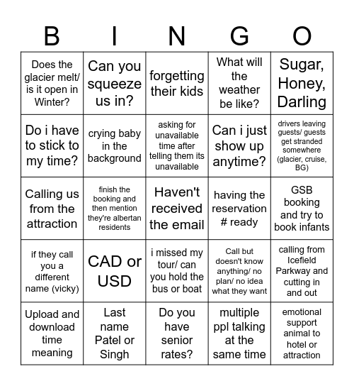 CRES Bingo Card