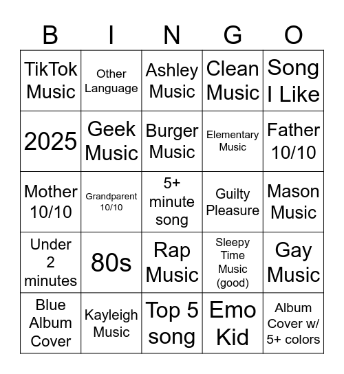 Bingo Card